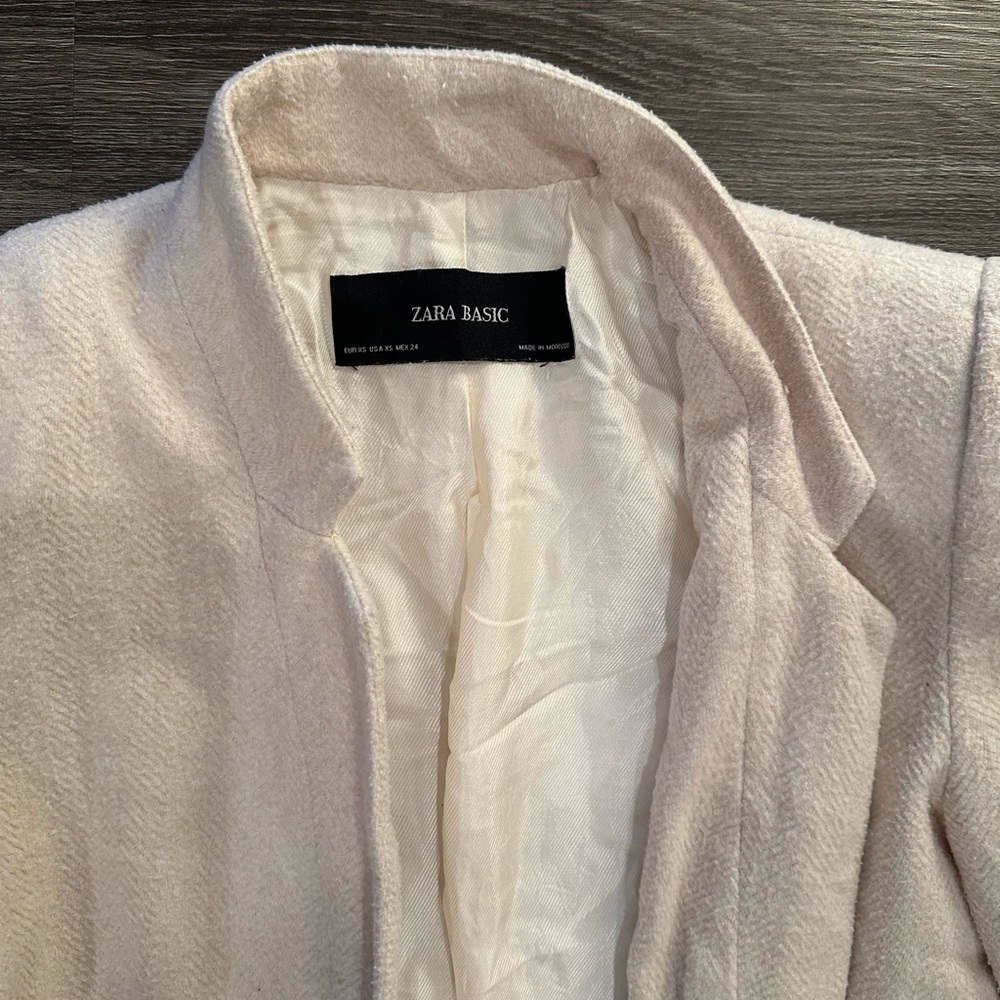 Zara Basic Cream Coat - image 2